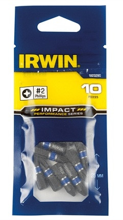 Насадка Ph2 25 мм (10 шт/уп) ударопрочная, IRWIN, ( 1923290 ) Насадка Ph2 25 мм (10 шт/уп) ударопрочная, IRWIN, ( 1923290 )