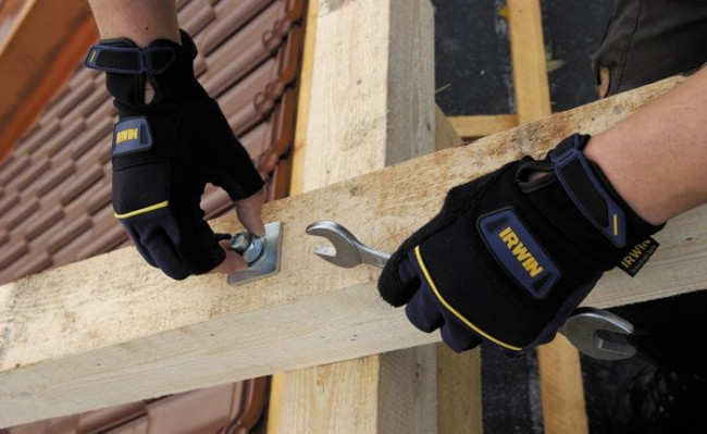 Перчатки для плотницких работ открытые 3 пальца - размер L, IRWIN, ( 10503828 )