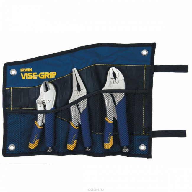 Щипцы набор 3 шт в сумке (10WR.7R.9LN), мягкие быстро разжимные рукоятки, IRWIN, ( T76KBT )