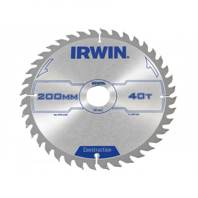 Диск пильный Construction 200x2,5х40Tx30 мм по дереву, IRWIN, ( 1897202 ) Диск пильный Construction 200x2,5х40Tx30 мм по дереву, IRWIN, ( 1897202 )