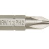 Биты для шуруповерта, PH2-крест, длина 25 мм, C 1/4", 250 шт, IRWIN, ( 10504384 )