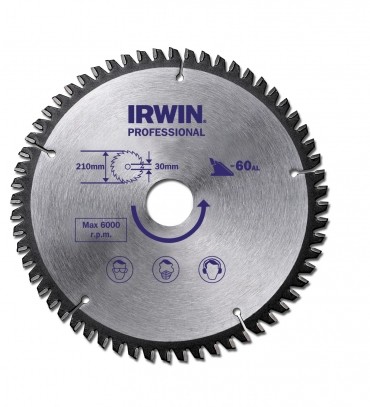 Диск пильный PRO-LINE ALUMINIUM 216X48X30 по алюминию, пластику, ДСП, IRWIN, ( 10501585 )