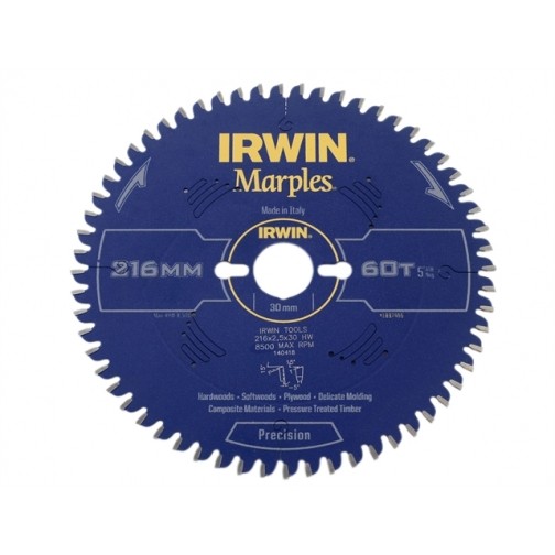Диск пильный MARPLES Precision по дереву, алюминию, пластику, ДСП 250x2,5х 80Tx30 мм,, IRWIN, ( 1897458 )