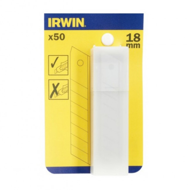 Лезвие IRWIN 18 mm 50 шт. в упаковке, IRWIN, ( 10504563 ) Лезвие IRWIN 18 mm 50 шт. в упаковке, IRWIN, ( 10504563 )