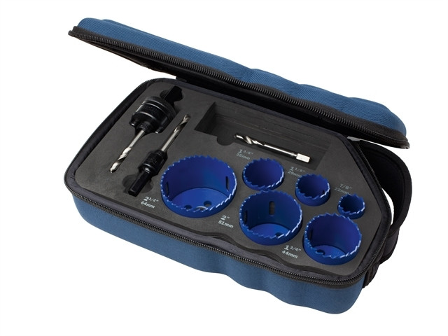 Коронки 600L SE биметалл набор 22,29,35,44,51,65 мм, 2 адаптера и центр, IRWIN, ( 10506440 )