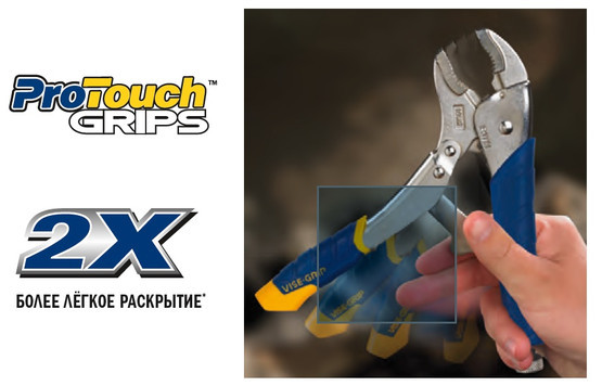 Щипцы 5WR/125 мм закругленные губки с кусачками раскрытие 29 мм, мягкие быстро разжимные рукоятки, IRWIN, ( T09T )