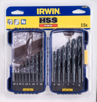 Набор сверл по металлу HSS PRO, 1,5 мм-10 мм, 15 шт, IRWIN, ( 10503989 )
