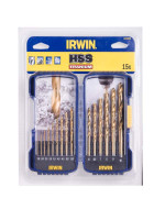 Набор сверл по металлу Titanium HSS, 1,5-10 мм, 15 шт, IRWIN, ( 10503991 )