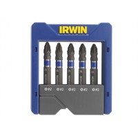 Набор 5 насадок (PH1/ PH2/ PZ1/ PZ2/ SL6-8) 50  мм в пластиковом пенале, IRWIN, ( 1868194 )