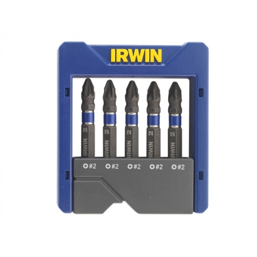 Набор 5 насадок (PH1/ PH2/ PZ1/ PZ2/ SL6-8) 50  мм в пластиковом пенале, IRWIN, ( 1868194 ) Набор 5 насадок (PH1/ PH2/ PZ1/ PZ2/ SL6-8) 50  мм в пластиковом пенале, IRWIN, ( 1868194 )