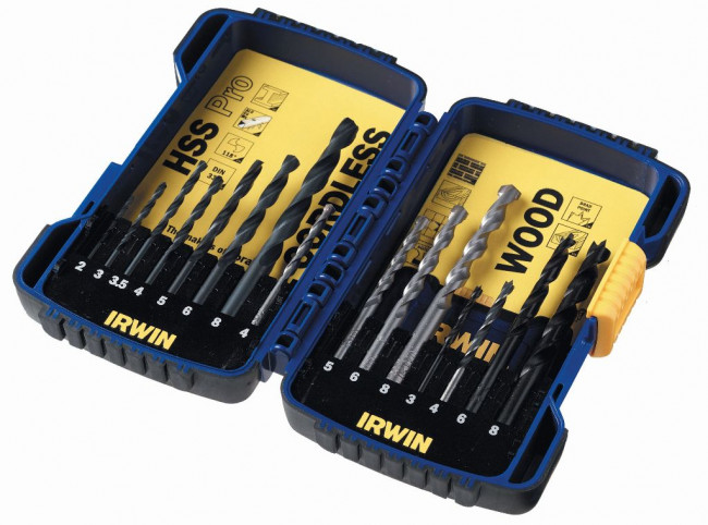 Набор сверл комбинированный: HSS Pro 2-8 мм, Cordless 4-8 мм, 15шт, IRWIN, ( 10503993 )