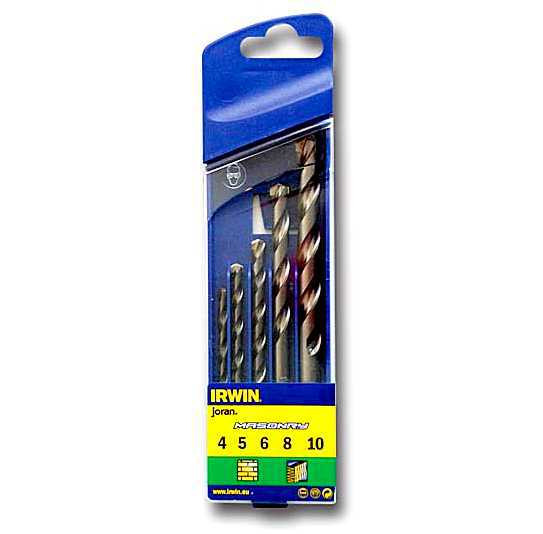 Свёрла по бетону Masonry набор 5 шт 4-5-6-8-10 мм, IRWIN, ( 10501892 )