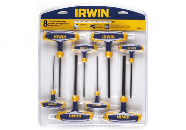 Набор шестигранных ключей с рукояткой: 2,0 - 2,5 - 3,0 - 4,0 - 5,0 - 6,0 - 8,0 - 10,0, IRWIN, ( T10771 )