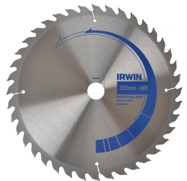 Диск пильный PRO WOOD 315x40Tx30 мм, IRWIN, ( 10506826 )