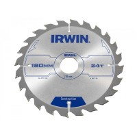 Диск пильный Construction 180x24Tx16 мм по дереву, IRWIN, ( 1897195 )