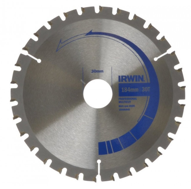 Диск пильный MULTICUT 184x30Tx30/20/16 мм по металлу и дереу с гвоздям, IRWIN, ( 10506840 ) Диск пильный MULTICUT 184x30Tx30/20/16 мм по металлу и дереу с гвоздям, IRWIN, ( 10506840 )